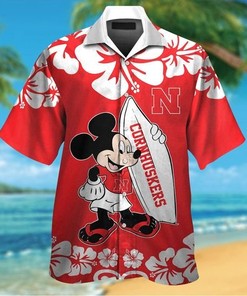 Nebraska Cornhuskers Mickey Mouse Hawaiian Shirt