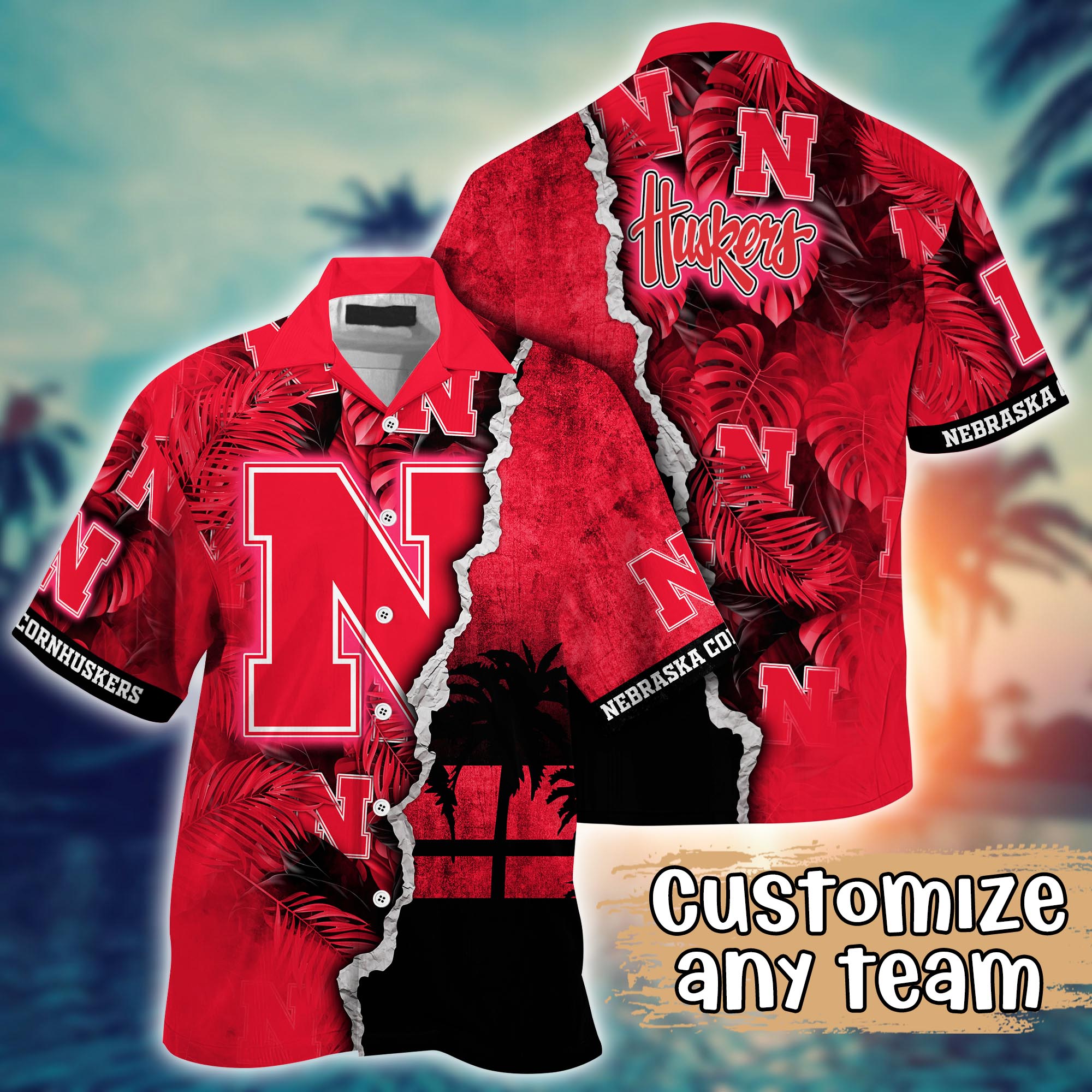 Nebraska Cornhuskers NCAA Flower Hawaii Shirt For Fans Ver 32