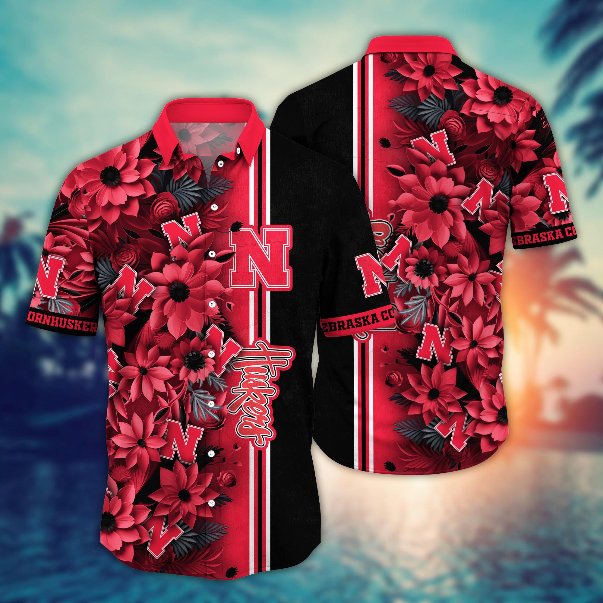 Nebraska Cornhuskers NCAA Flower Hawaii Shirt For Fans Ver 5