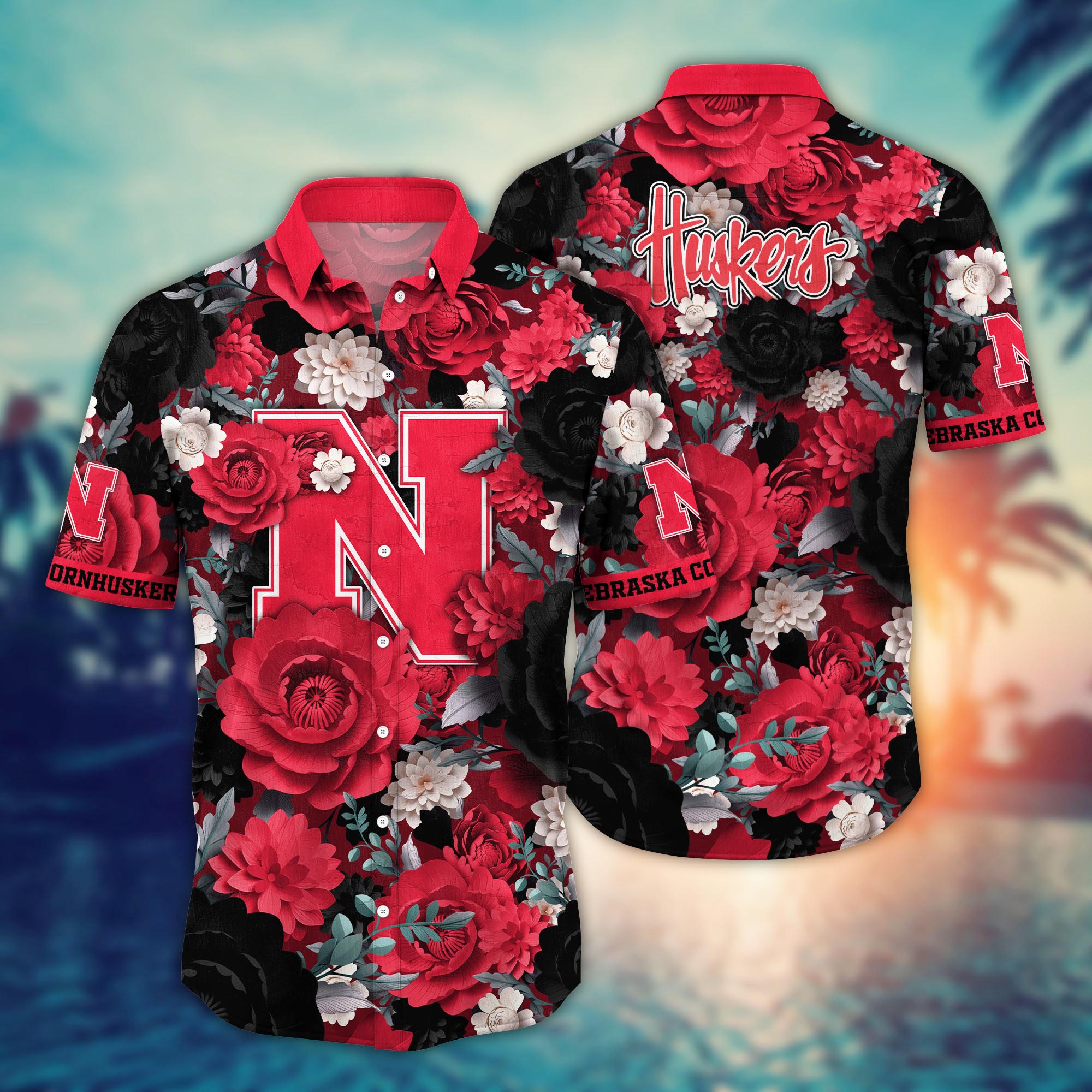 Nebraska Cornhuskers NCAA Flower Hawaii Shirt For Fans Ver 8