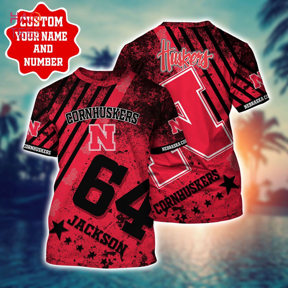 Nebraska Cornhuskers Personalized Hawaiian Shirt
