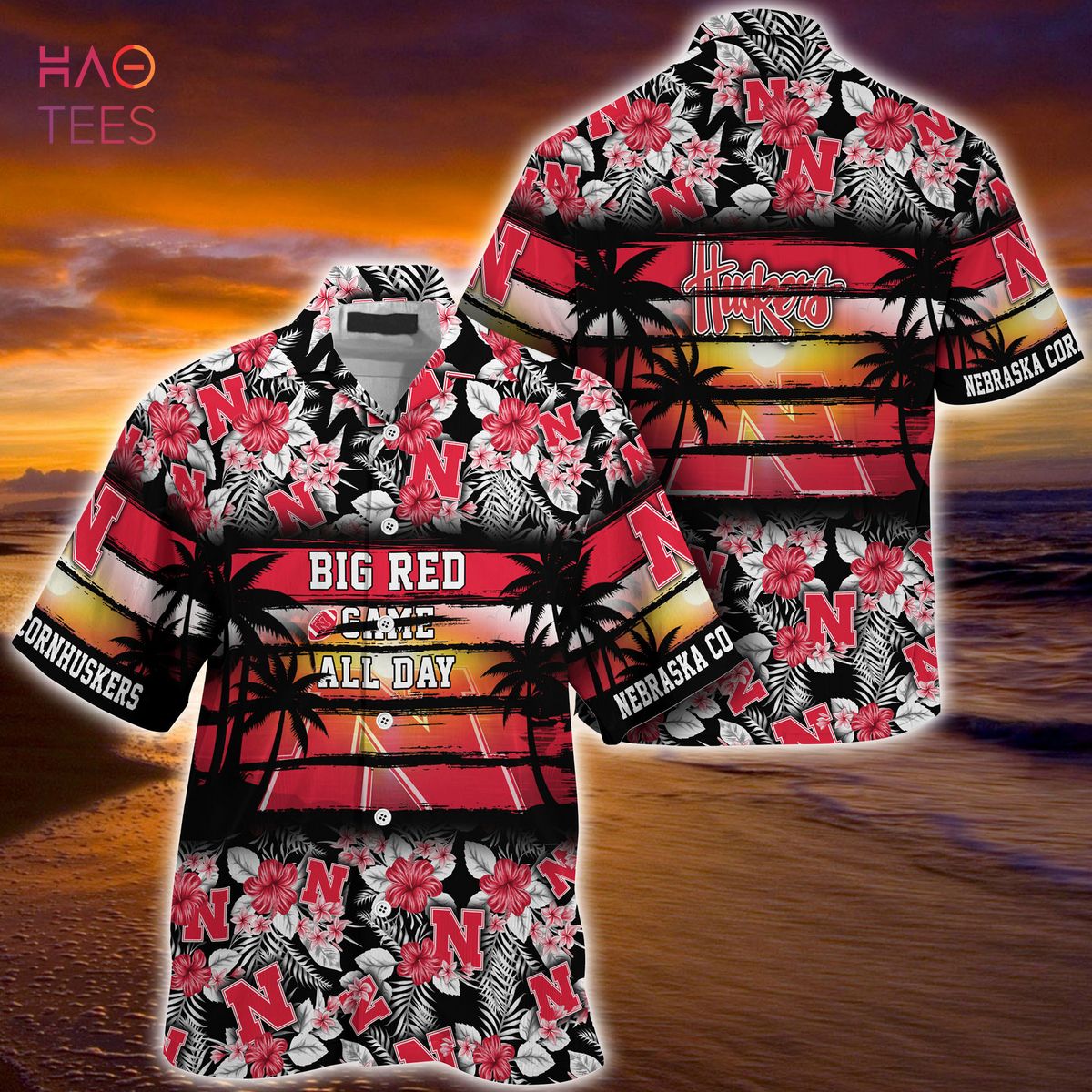 Nebraska Cornhuskers Summer Hawaiian Shirt, Floral Pattern for Sports Enthusiast This Year