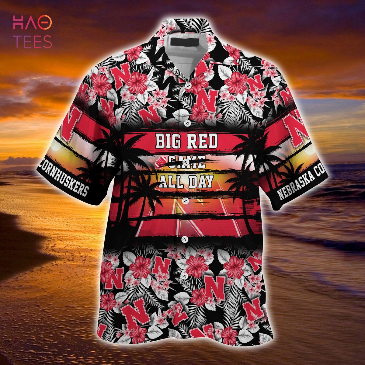 Nebraska Cornhuskers Summer Hawaiian Shirt, Floral Pattern for Sports Enthusiast This Year