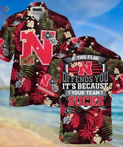 Nebraska Cornhuskers Summer Hawaiian Shirts, With Tropical Patterns for Fans