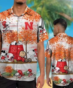Nebraska Cornhuskers The Peanuts Snoopy Autumn Hawaiian Shirt