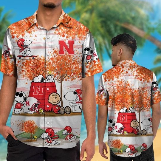 Nebraska Cornhuskers The Peanuts Snoopy Autumn Hawaiian Shirt