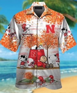Nebraska Cornhuskers The Peanuts Snoopy Autumn Hawaiian Shirt