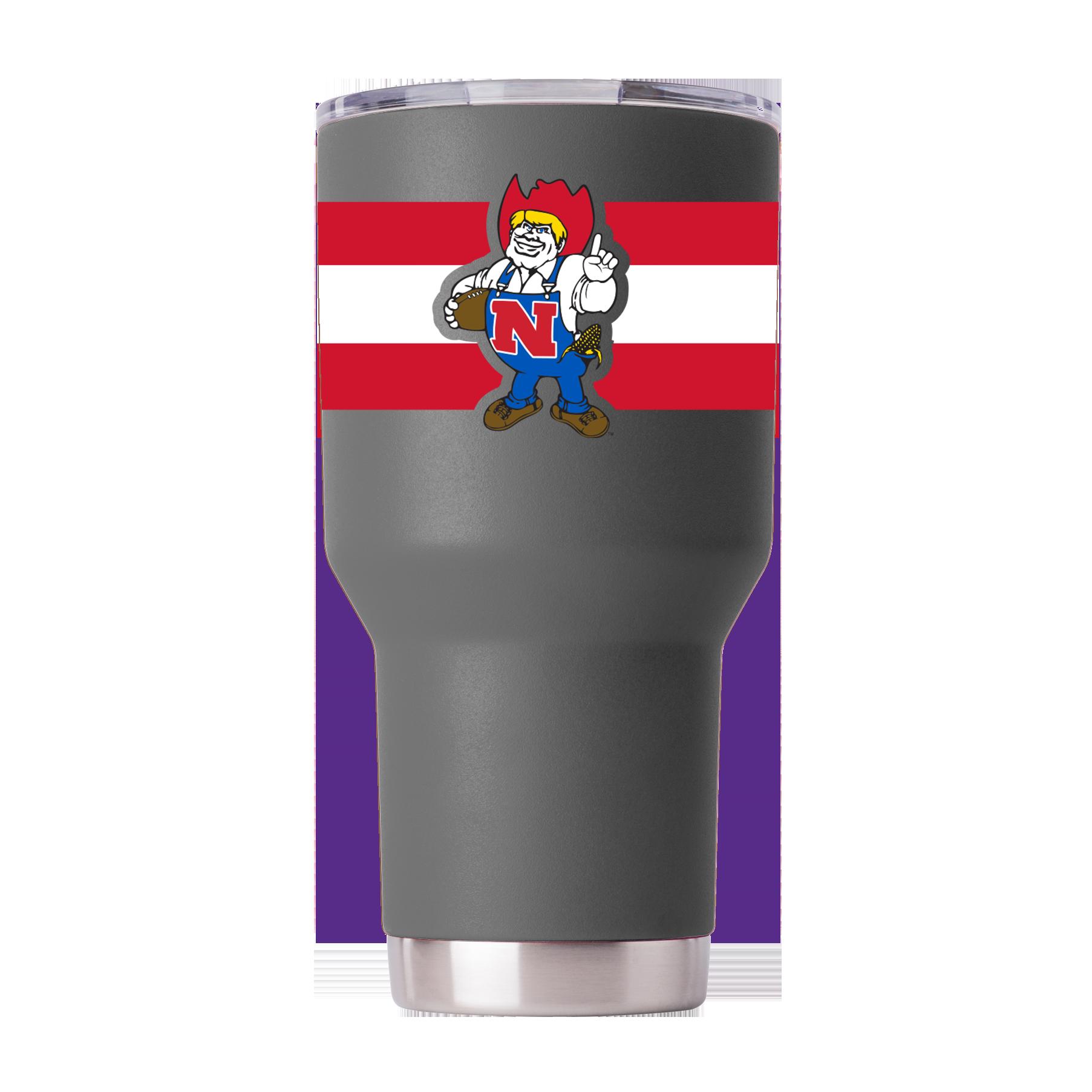 Nebraska Vault Collection Grey Tumbler - Nebraska Vault Collection Grey Tumbler - Vintage Design for Fans