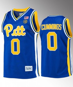 Nelly Cummings 0 Pitt Panthers Royal Jersey Retro Basketball Classic