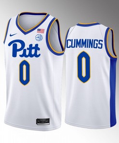 Nelly Cummings 0 Pitt Panthers White Jersey 2022-23 College Basketball Home