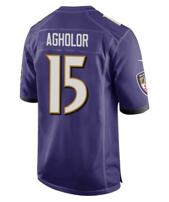 Nelson Agholor 15 Baltimore Ravens Men Game Jersey - Purple