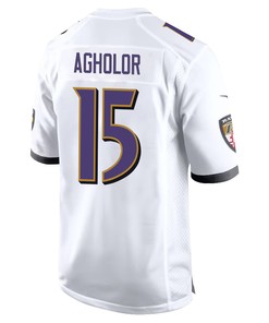 Nelson Agholor 15 Baltimore Ravens Men Game Jersey - White