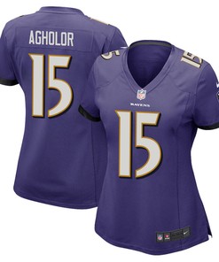 Nelson Agholor 15 Baltimore Ravens Women Game Jersey - Purple
