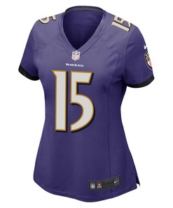Nelson Agholor 15 Baltimore Ravens Women Game Jersey - Purple
