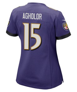 Nelson Agholor 15 Baltimore Ravens Women Game Jersey - Purple