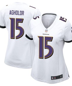 Nelson Agholor 15 Baltimore Ravens Women Game Jersey - White