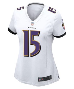 Nelson Agholor 15 Baltimore Ravens Women Game Jersey - White