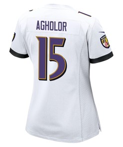 Nelson Agholor 15 Baltimore Ravens Women Game Jersey - White