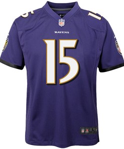 Nelson Agholor 15 Baltimore Ravens Youth Game Jersey - Purple