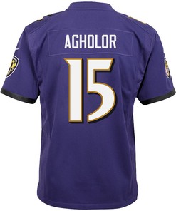 Nelson Agholor 15 Baltimore Ravens Youth Game Jersey - Purple