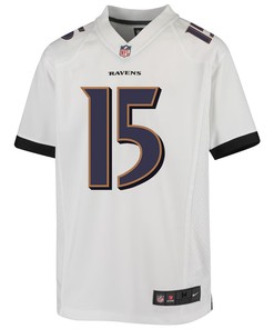 Nelson Agholor 15 Baltimore Ravens Youth Game Jersey - White
