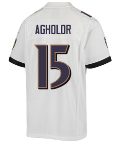 Nelson Agholor 15 Baltimore Ravens Youth Game Jersey - White