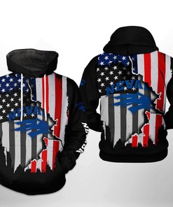 Nevada Wolf Pack NCAA US Flag 3D Printed Hoodie/Zipper Hoodie