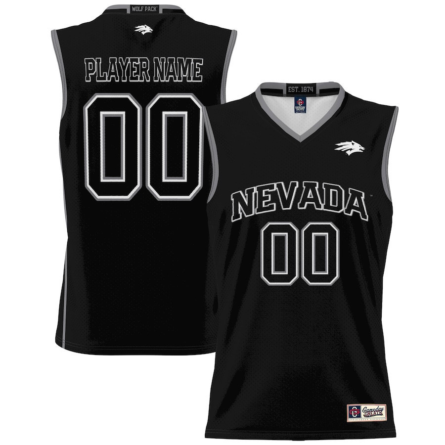 Nevada Wolf Pack NIL Men Basketball Custom Jersey - Black