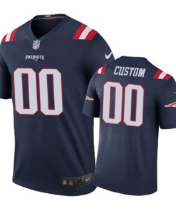 New England Patriots #00 Custom Nike Color Rush Navy Jersey