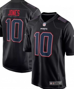 New England Patriots #10 Mac Jones Black Stitched Football Jersey