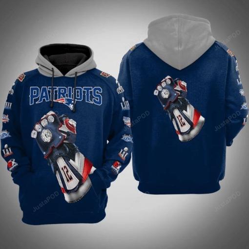 New England Patriots 3D Hoodie Zip Hoodie for Fans