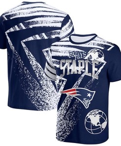 New England Patriots All Over Print T-Shirt - Navy