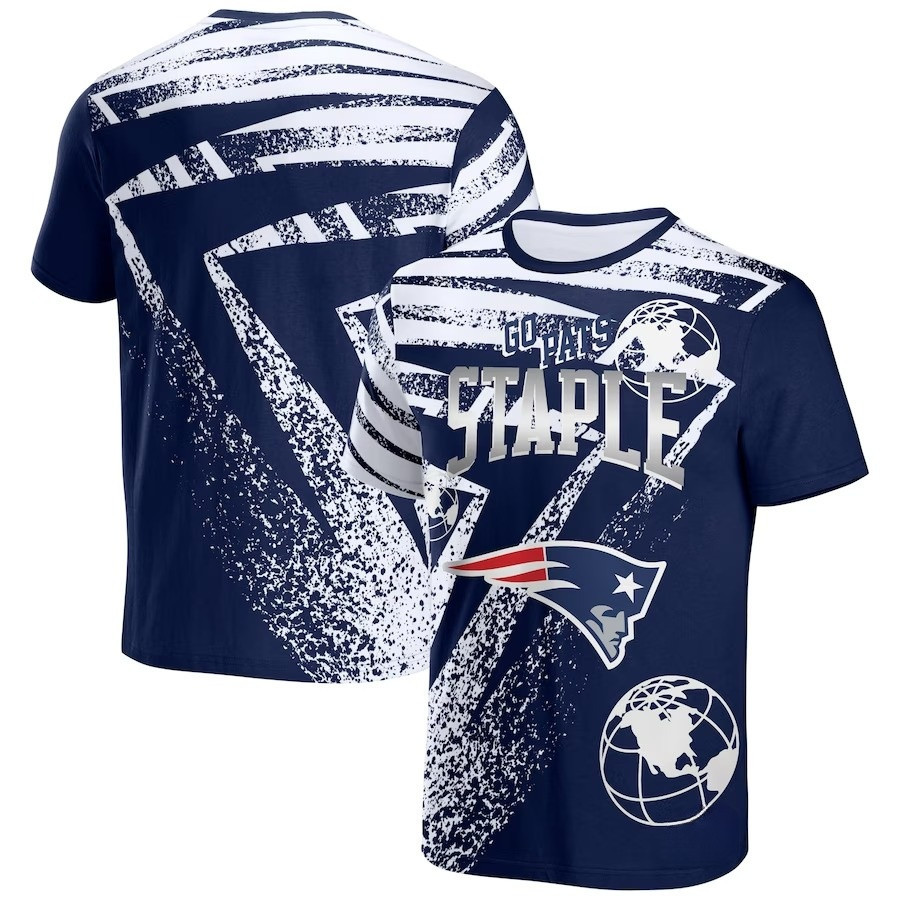 New England Patriots All Over Print T-Shirt - Navy