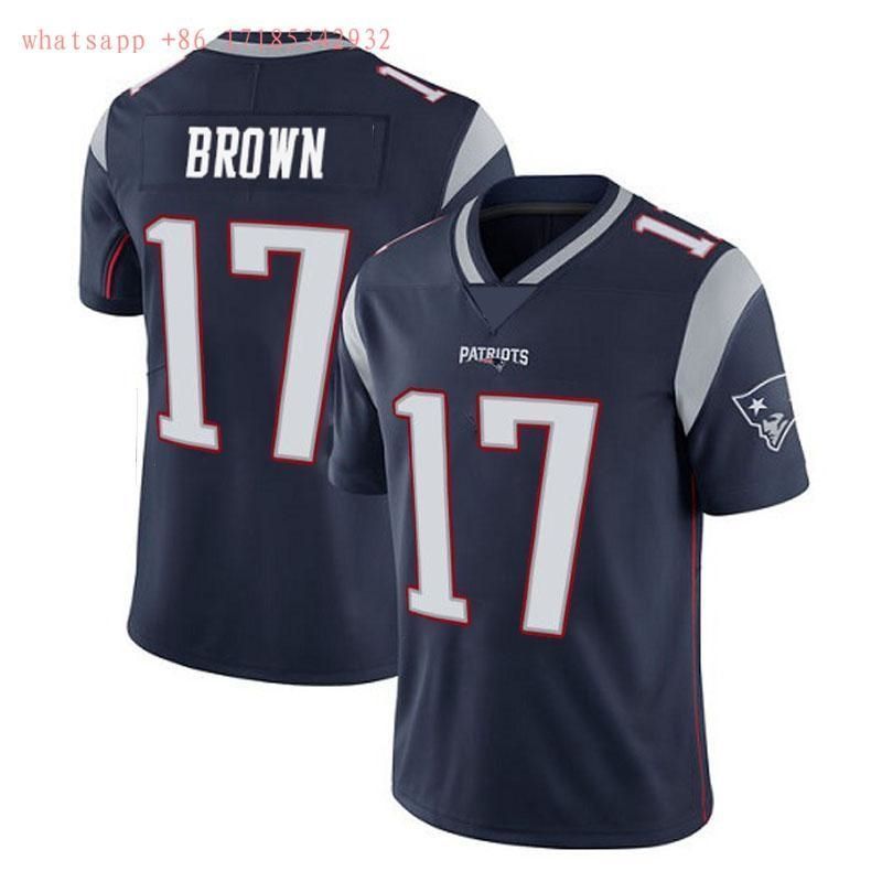 New England Patriots Antonio Brown #17 Nfl 2020 Navy Jersey Jersey