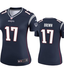 New England Patriots Antonio Brown Navy Legend Jersey - Womens