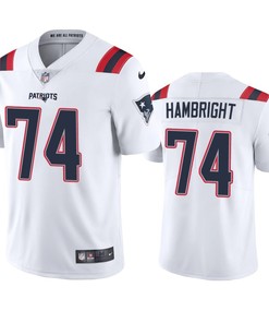 New England Patriots Arlington Hambright 74 White Vapor Limited Jersey - Men's