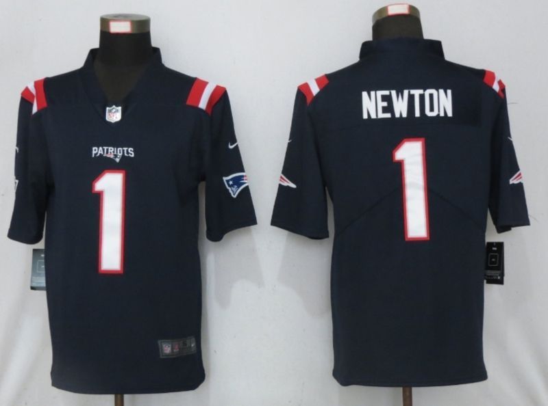 New England Patriots Cam Newton #1 Nfl 2020 Black Blue Jersey