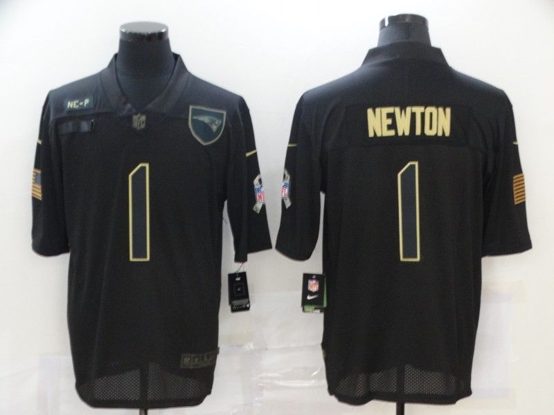 New England Patriots Cam Newton #1 Nfl 2020 Black Jersey