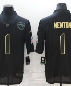 New England Patriots Cam Newton #1 Nfl 2020 Black Jersey