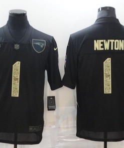 New England Patriots Cam Newton #1 Nfl 2020 Black Jersey