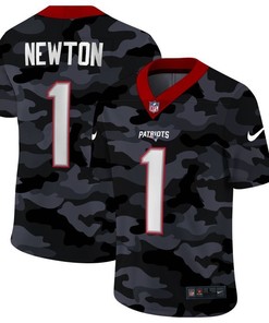 New England Patriots Cam Newton #1 Nfl 2020 Camo Black Jersey