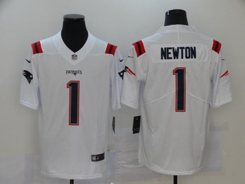New England Patriots Cam Newton #1 Nfl 2020 White Jersey