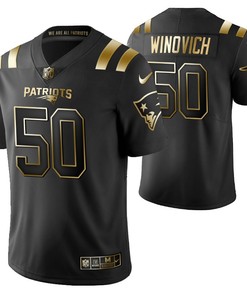 New England Patriots Chase Winovich 50 2021 Nfl Golden Brandedition Black Jersey Gift For Patriots Fans