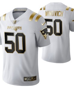 New England Patriots Chase Winovich 50 2021 Nfl Golden Brandedition White Jersey Gift For Patriots Fans