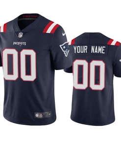 New England Patriots Custom Navy 2020 Vapor Limited Jersey - Mens
