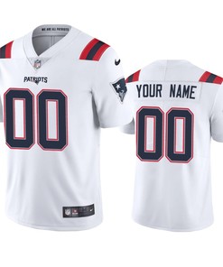 New England Patriots Custom White 2020 Vapor Limited Jersey - Mens