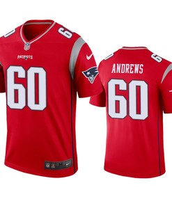 New England Patriots David Andrews Red Inverted Legend Jersey