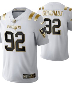 New England Patriots Davon Godchaux 92 2021 Nfl Golden Brandedition White Jersey Gift For Patriots Fans
