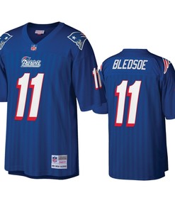 New England Patriots Drew Bledsoe Royal Vintage Replica Jersey
