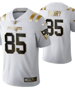 New England Patriots Hunter Henry 85 2021 Nfl Golden Brandedition White Jersey Gift For Patriots Fans